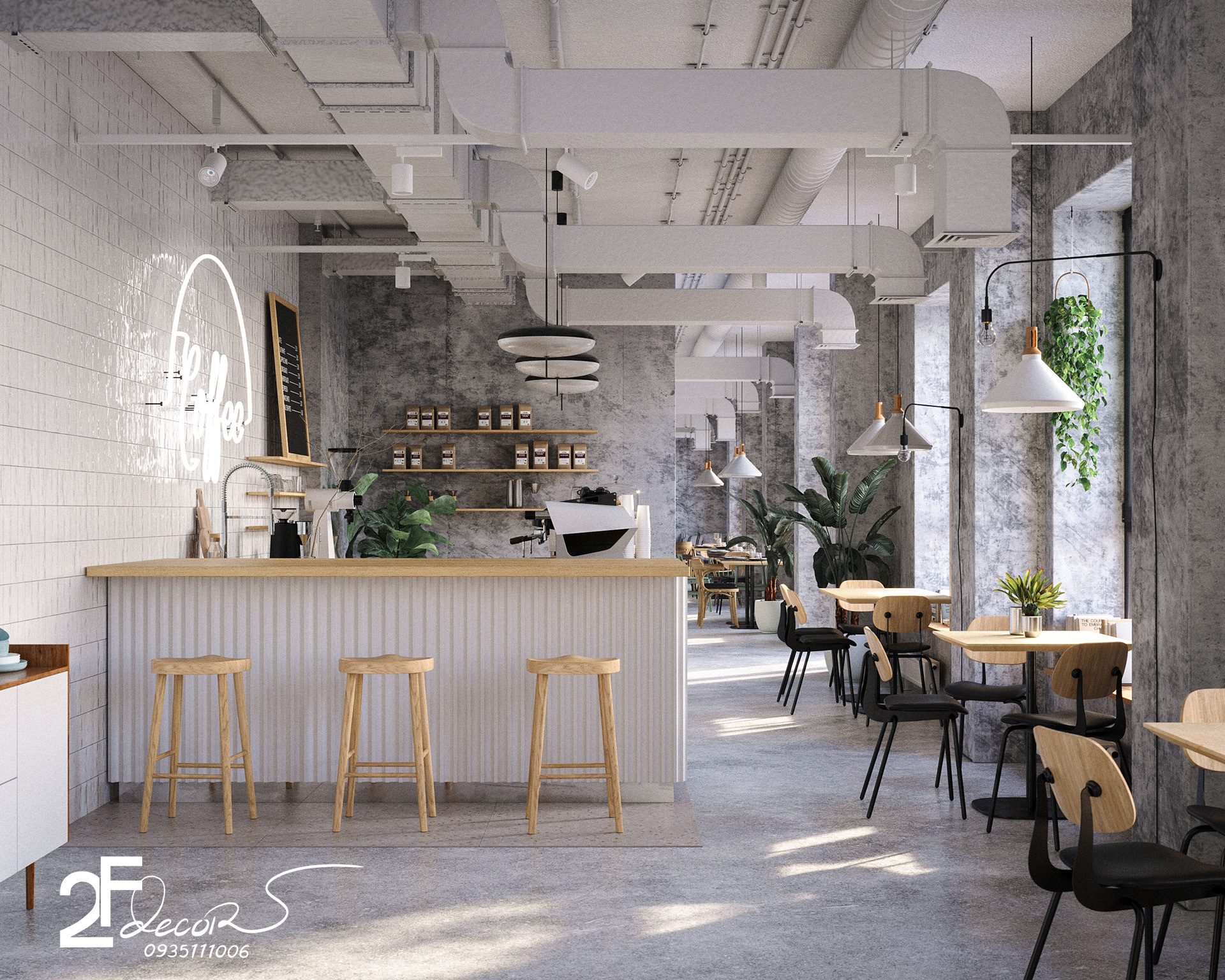 THIẾT KẾ QUÁN CAFE ĐẸP HIỆN ĐẠI